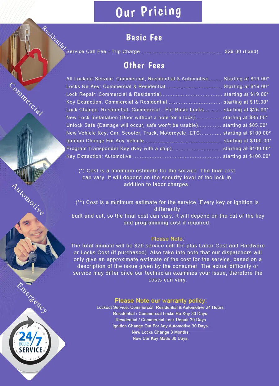 Denver American Locksmith, Denver, CO 303-357-8301 - price-list-n-19